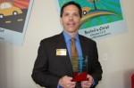 Gary Price from Worthington National Bank receives business of month award
