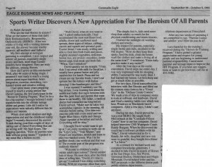 Parents are heroes newspaper article